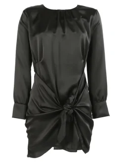 New Collection Vestito donna in raso manica lunga