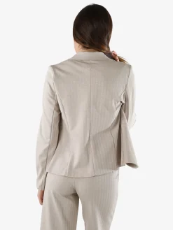 New Gj Blazer donna spigato con bottone - beige