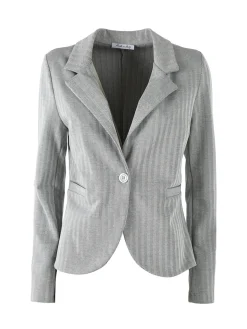 New Gj Blazer donna spigato con bottone - grigio