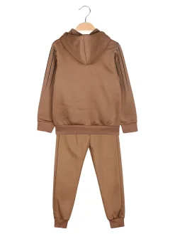 New Kids Completo tuta 2 pezzi da bambino con cappuccio - cammello