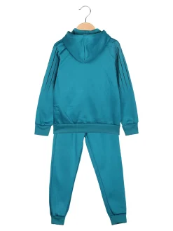 New Kids Completo tuta 2 pezzi da bambino con cappuccio - ottanio