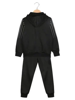 New Kids Completo tuta 2 pezzi da bambino con cappuccio - nero