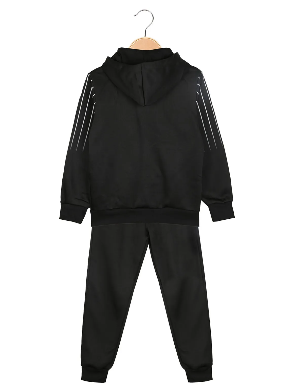 New Kids Completo tuta 2 pezzi da bambino con cappuccio - nero