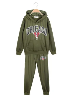 New Kids Completo tuta sportiva 2 pezzi da bambino con cappuccio