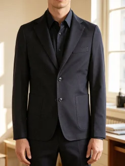 New Marshll Blazer uomo in cotone tinta unita
