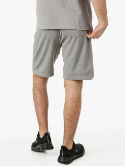 New Mentality Bermuda da uomo con coulisse e stampa teschio - grigio