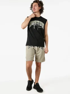 New Mentality Bermuda da uomo con coulisse - militare