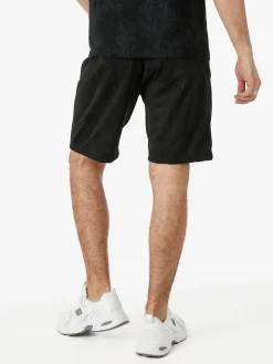 New Mentality Bermuda da uomo con coulisse e tasche frontali con zip - nero