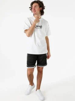 New Mentality Bermuda da uomo con coulisse - nero
