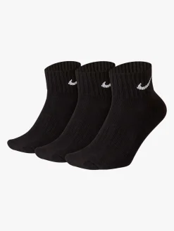 Nike Confezione da 3 paia di calze corte tennis unisex con logo - nero