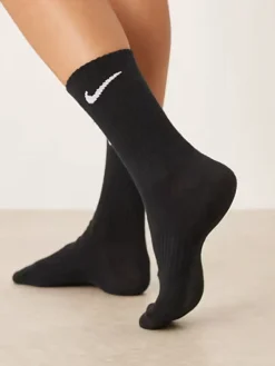 Nike Confezione da 3 paia di calze tennis unisex con logo - nero