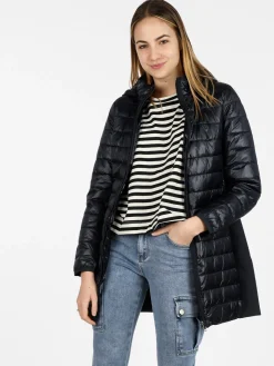 Non Solo Moda Giubbotto donna lungo modello 100grammi con cappuccio