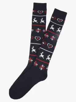 North Pole Calze lunghe da donna in lana di alpaca - blu scuro