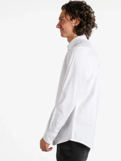 Norway Camicia da uomo in cotone a maniche lunghe - bianco