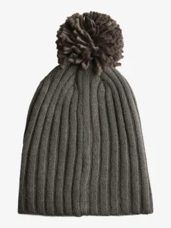 Norway Cappello donna in maglia con pompon - fango