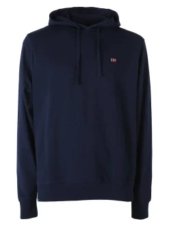 Norway Felpa da uomo con cappuccio in misto cotone - blu scuro