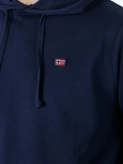 Norway Felpa da uomo con cappuccio in misto cotone - blu scuro