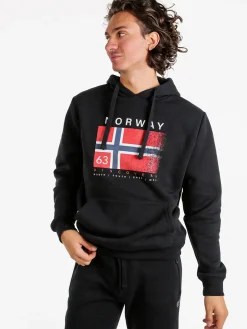 Norway Felpa da uomo con cappuccio - nero