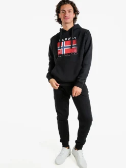 Norway Felpa da uomo con cappuccio - nero