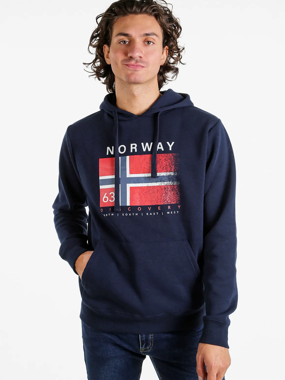 Norway Felpa da uomo con cappuccio - blu scuro