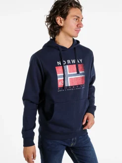Norway Felpa da uomo con cappuccio - blu scuro