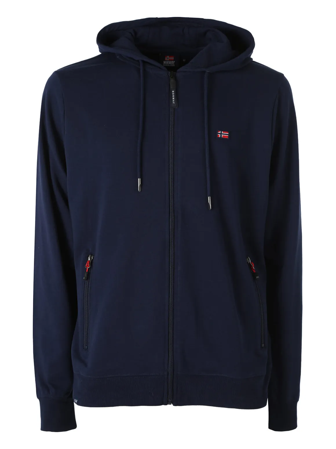 Norway Felpa da uomo full zip con cappuccio - blu scuro