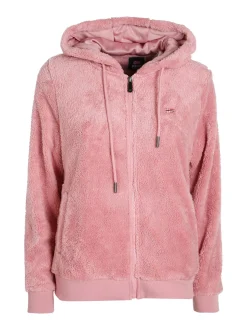 Norway Felpa donna invernale con cappuccio e zip - rosa