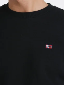Norway Felpa girocollo da uomo invernale - nero