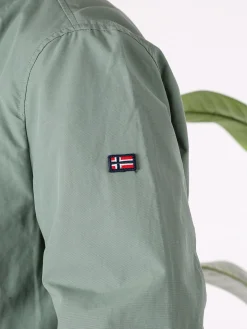 Norway Giacca a vento da uomo con zip - pistacchio