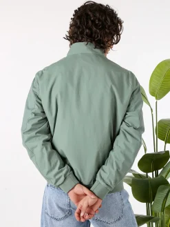 Norway Giacca a vento da uomo con zip - pistacchio