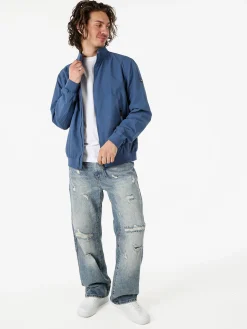 Norway Giacca a vento da uomo con zip - blu