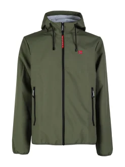 Norway Giacca a vento da uomo impermeabile con cappuccio e zip
