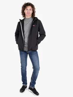 Norway Giacca impermeabile da uomo con cappuccio e interno in pile