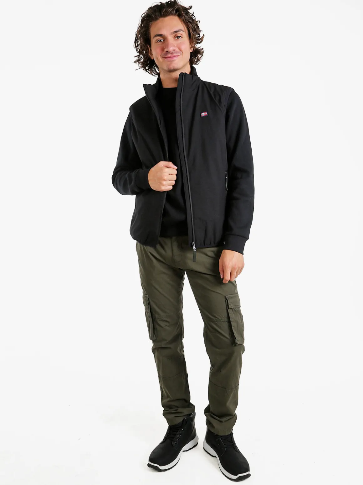Norway Gilet da uomo con interno in pile - nero