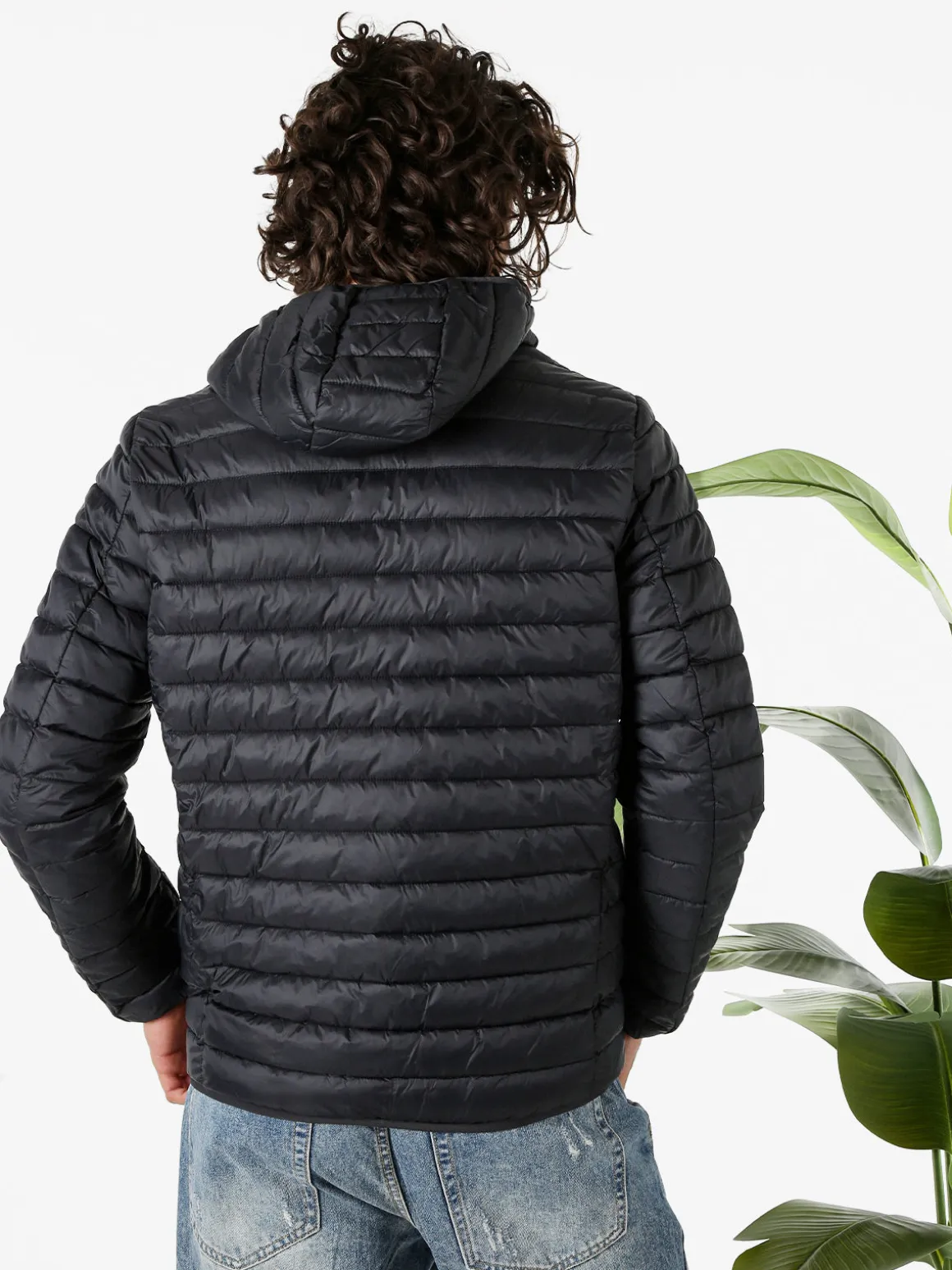 Norway Giubbino da uomo modello 100 grammi con cappuccio e zip - nero