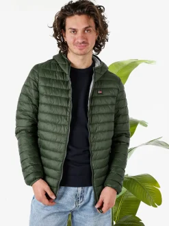 Norway Giubbino da uomo modello 100 grammi con cappuccio e zip - militare