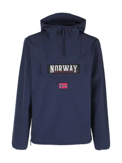 Norway Giubbotto da uomo a mezza zip con cappuccio