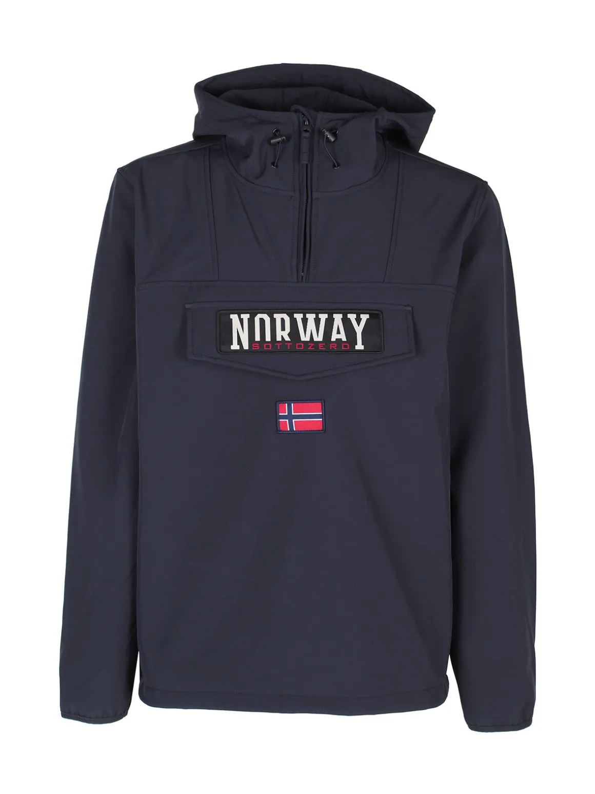Norway Giubbotto da uomo a mezza zip con cappuccio