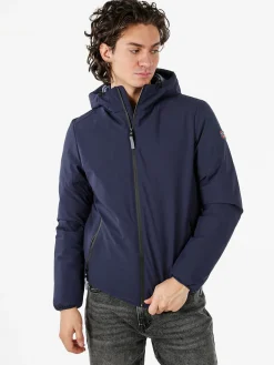 Norway Giubbotto impermeabile da uomo con cappuccio e zip - blu