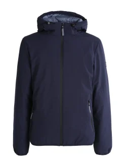 Norway Giubbotto impermeabile da uomo con cappuccio e zip - blu