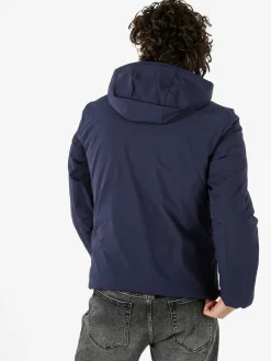 Norway Giubbotto impermeabile da uomo con cappuccio e zip - blu