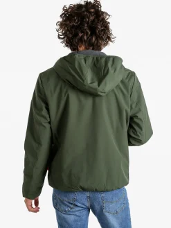 Norway Giubbotto impermeabile da uomo con cappuccio e zip - militare