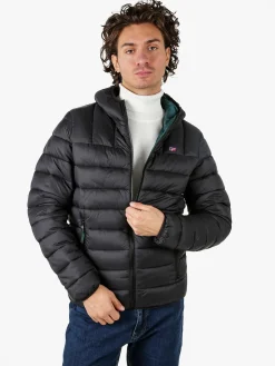 Norway Giubbotto piumino da uomo con cappuccio e zip - nero