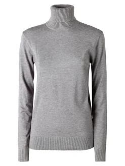 Norway Maglia dolcevita donna in tinta unita - grigio
