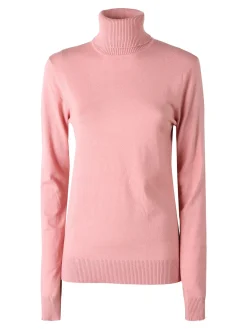 Norway Maglia dolcevita donna in tinta unita - rosa