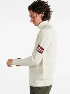 Norway Maglione dolcevita da uomo in misto lana - panna