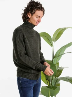 Norway Maglione dolcevita da uomo in misto lana - militare
