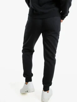 Norway Pantaloni tuta da uomo felpati con polsini - nero