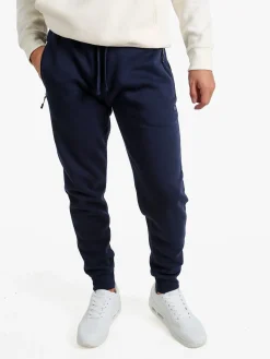 Norway Pantaloni tuta da uomo felpati con polsini - blu scuro