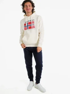 Norway Pantaloni tuta da uomo felpati con polsini - blu scuro